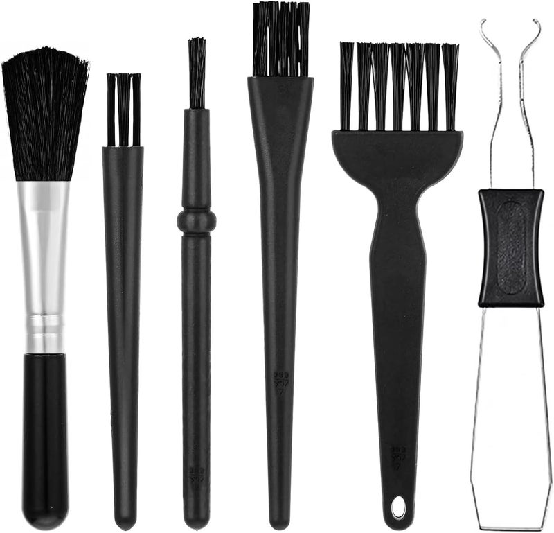 Oxfraki 6PCS Keyboard Cleaning Kit with Keycap Puller & Switch Puller, Mini Anti-Static Dust Brush for Computer Motherboard Camera Small Space, Stainless Steel Key Remover for Mechanical Keyboard - Image 1